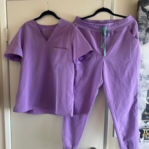 Figs Purple Women's Scrub Set